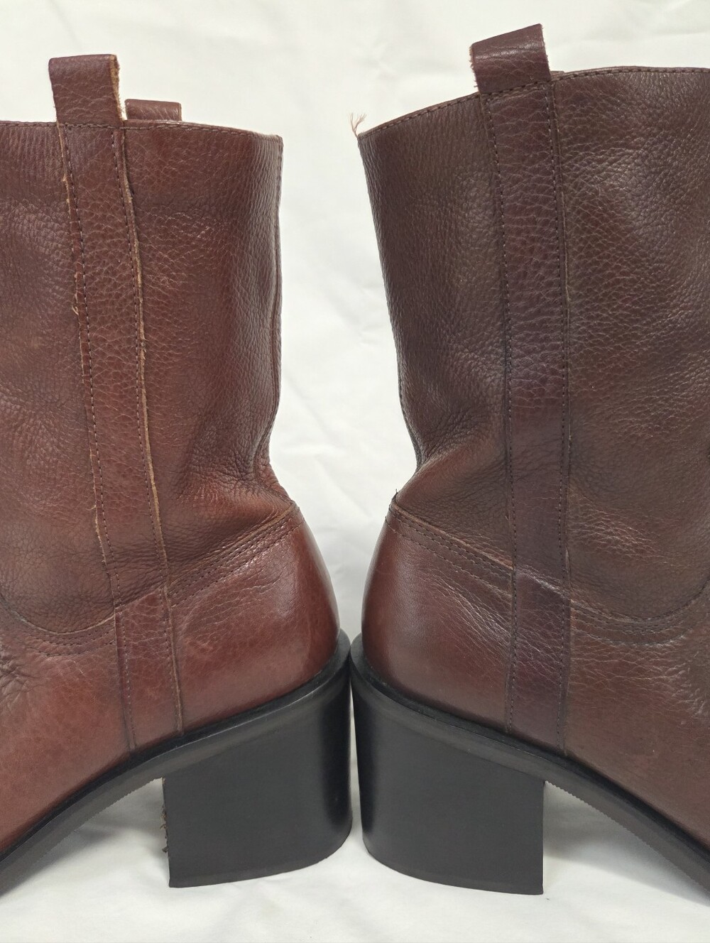 Vintage Nicole Force Brown Leather Western Boots 7 - Picture 14 of 16